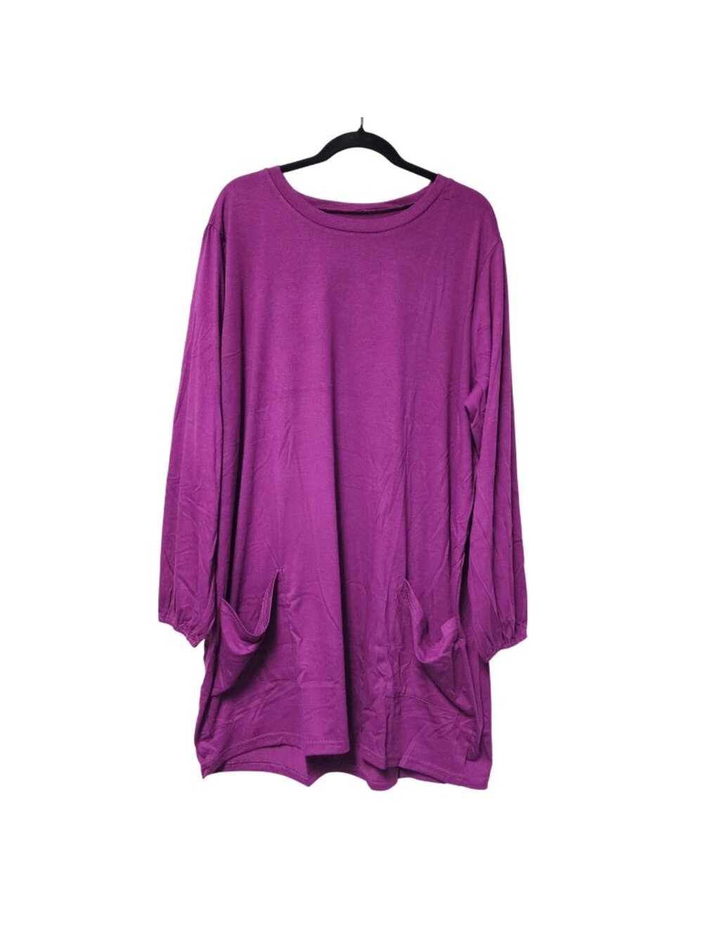 Purple Long-Sleeve Tunic dress Womens Size XXL With Pockets